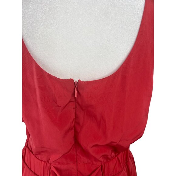 BCBGGeneration Sleeveless Burnt Coral Mini Dress Layered Hem - Size Medium - Picture 9 of 15